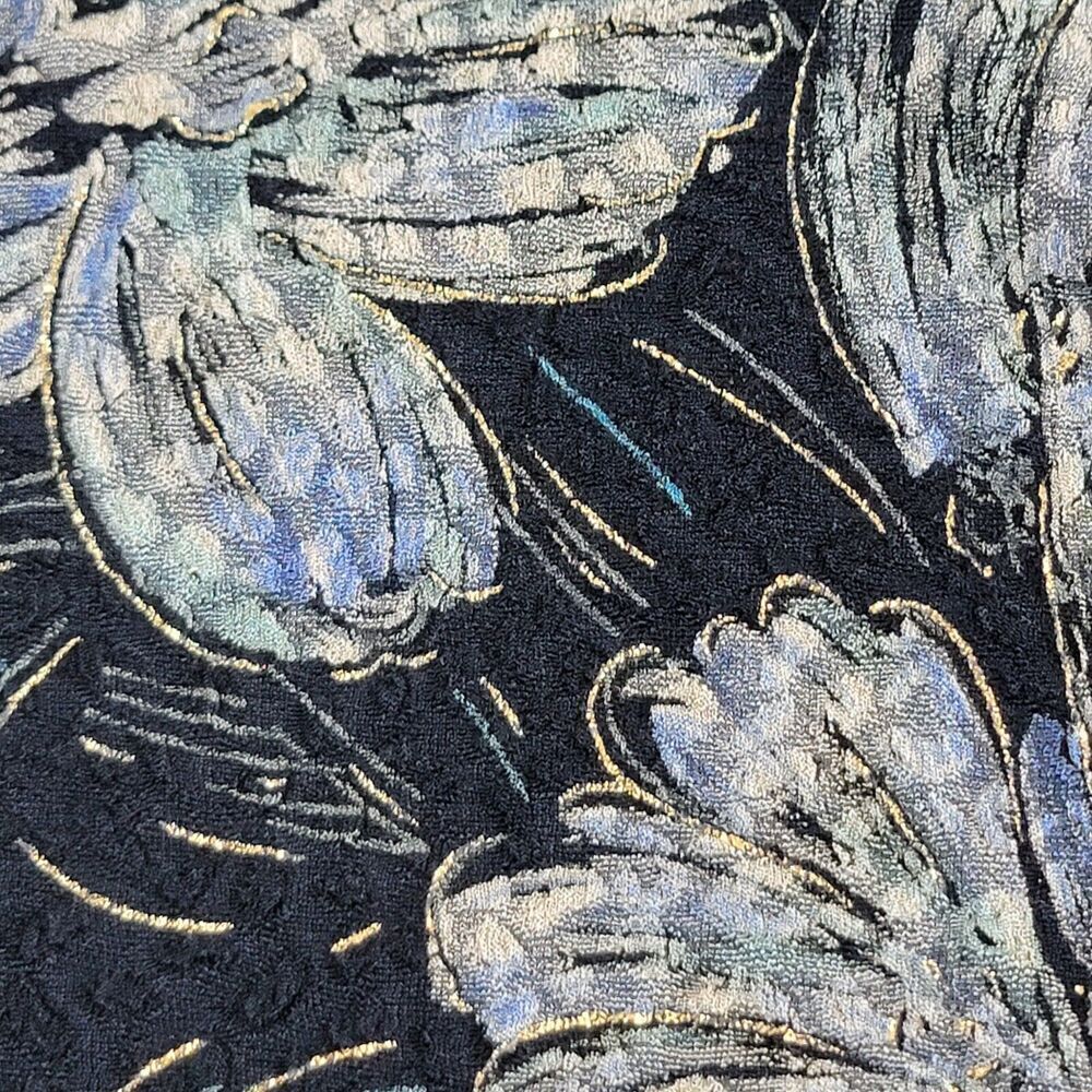 JM Collection Textured Top Womens 1X Artsy Floral Shimmer Glitter Art To Wear - Picture 12 of 16